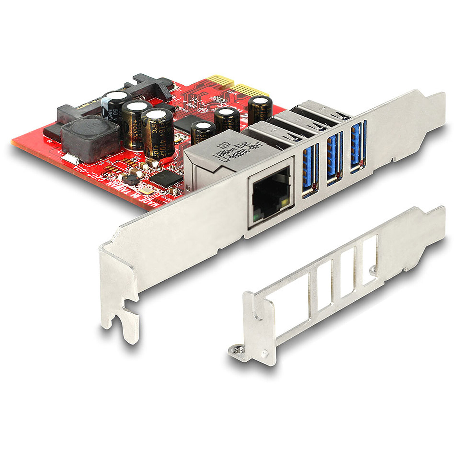 DeLock PCI Express controller card to 3 USB 3.0 ports and 1x Gigabit Ethernet 