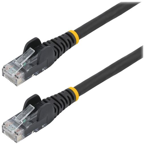 Cable Ethernet StarTech de 3 m CAT6 - LSZH, sin enganche, 10 GbE, PoE, negro