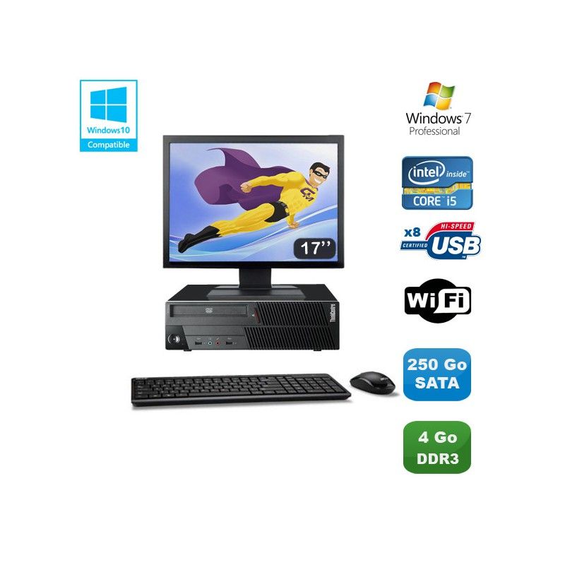 Lenovo ThinkCentre M90P Desktop - Intel Core i5-650, 8GB RAM, 2TB HDD, DVD Burner, WiFi