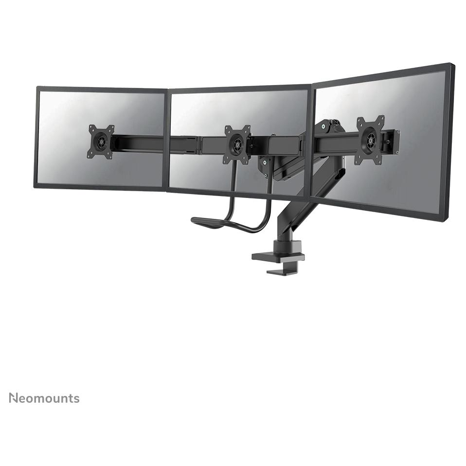 Neomounts NM-D775DX3 Black Monitor Arm - Gas Spring - Topfix - 180° Swivel