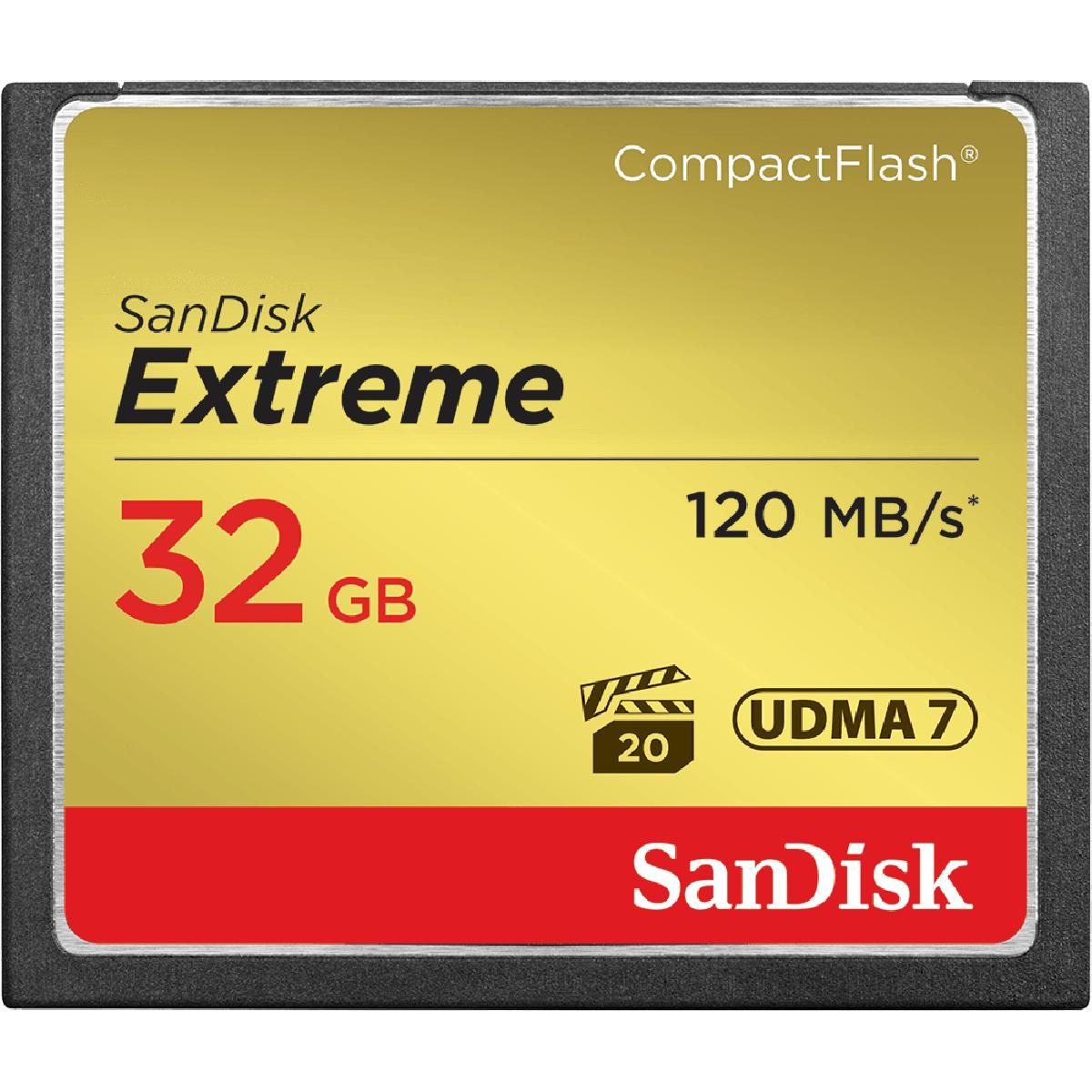 Sandisk Compact Flash Memory Card 32GB - 120Mbps