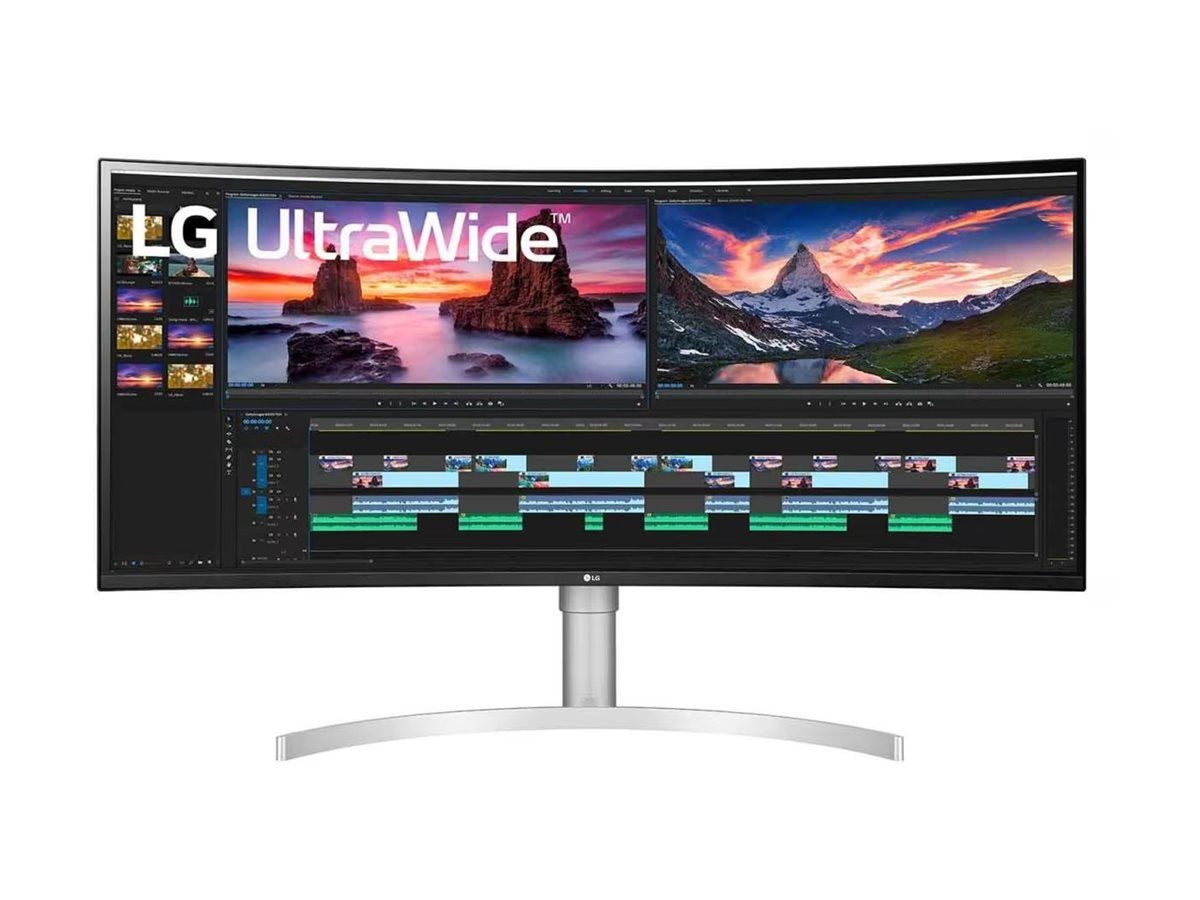 Monitor LG UltraWide 38WN95CP-W - Pantalla curva de 38 pulgadas QHD+ con tecnología Nano IPS blanca