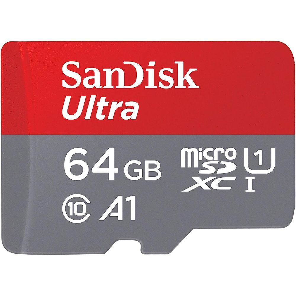 SanDisk 64GB Ultra microSDXC Memory Card + Adapter - Class 10, U1, A1 Certified