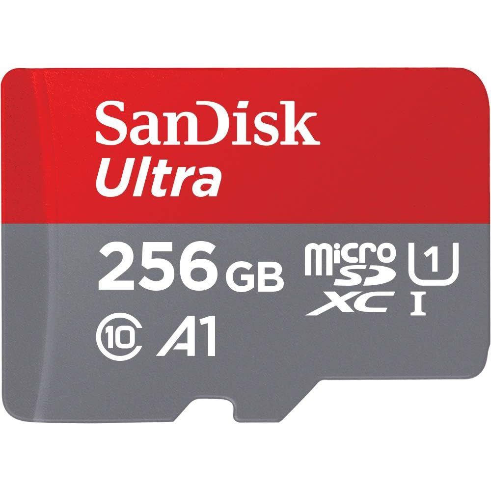 SanDisk 256GB Ultra microSDXC Card + Adapter - Class 10, U1, A1 Certified