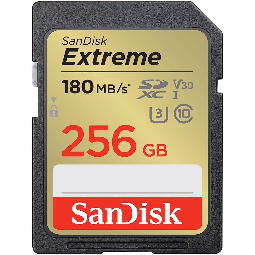 SanDisk 256GB Extreme SDXC Card + RescuePRO Deluxe Class 10, U3, V30