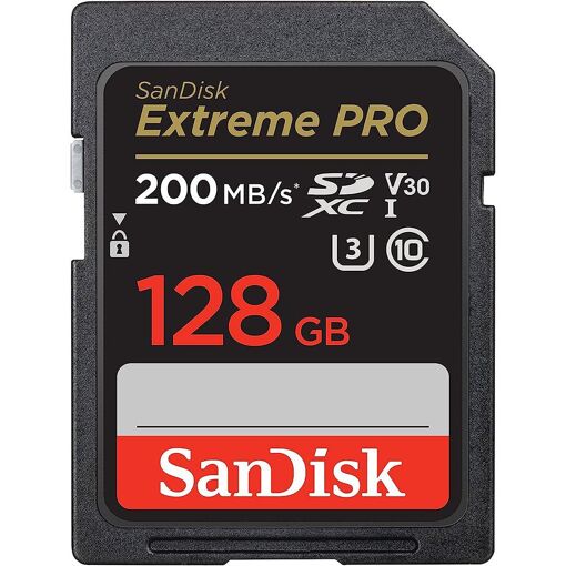 SanDisk 128GB Extreme PRO SDXC Card + RescuePRO Deluxe UHS-I, Class 10, U3, V30