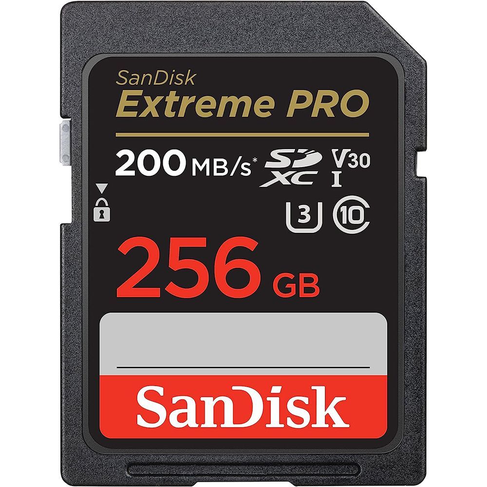 SanDisk 256GB Extreme PRO SDXC Card + RescuePRO Deluxe UHS-I, Class 10, U3, V30