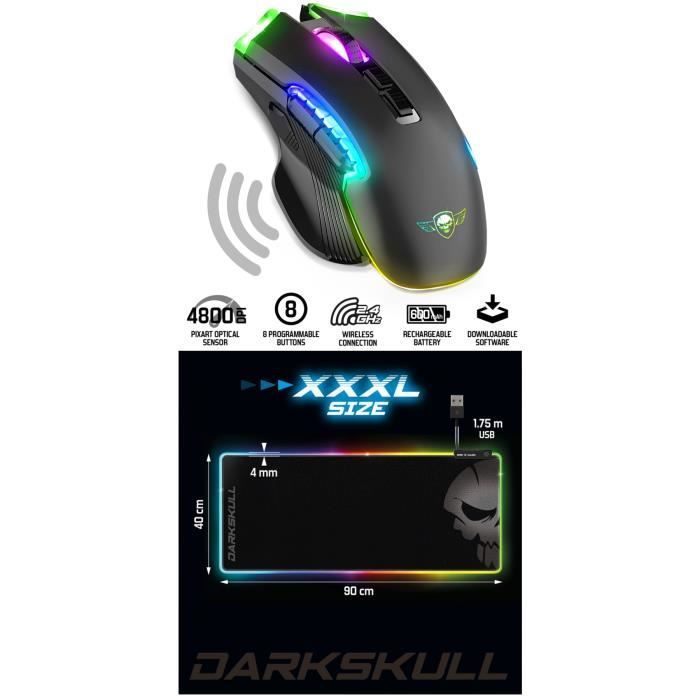 Spirit Of Gamer Elite M70 Wireless Mouse - 4800 DPI, 8 Buttons, RGB Rechargeable