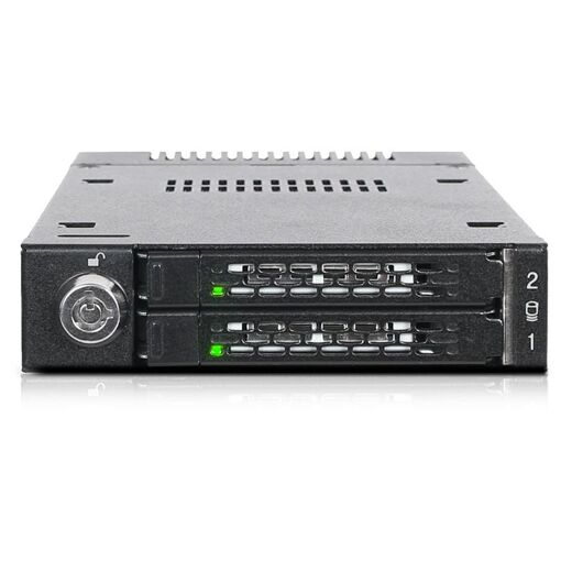 Icy Dock ToughArmor MB834M2K-B M.2 SSD Enclosure - Black (NVMe PCIe x4, 32GB/s, Toolless Installation)