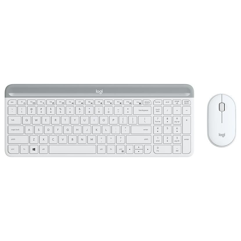 Logitech Wireless RF Keyboard and Mouse Set (QWERTY German, White)