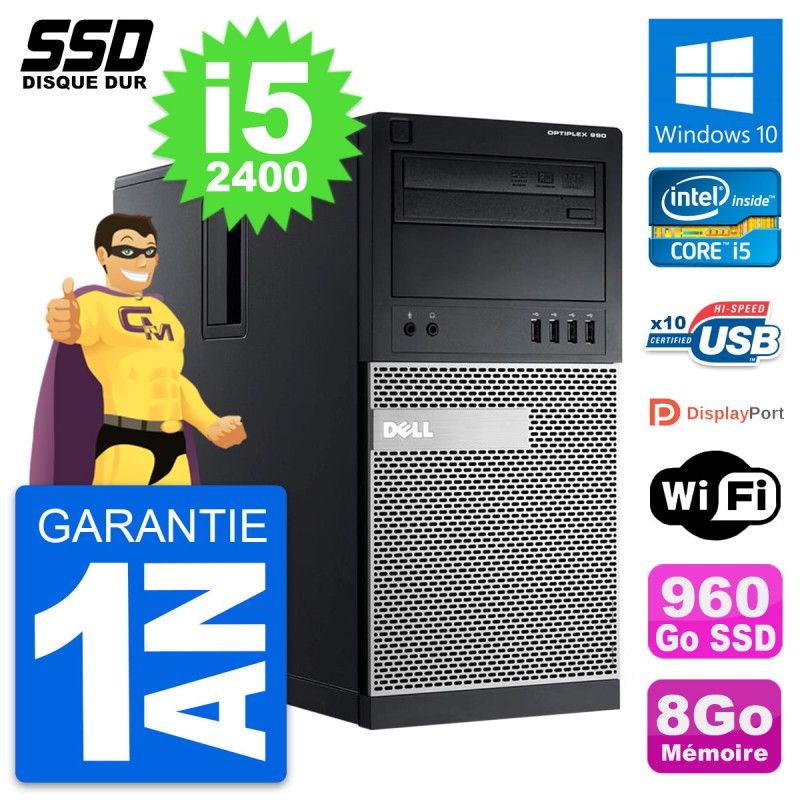 Dell OptiPlex 990 PC Tour - Intel Core i5-2400, 8GB RAM, 960GB SSD, Windows 10, Wifi