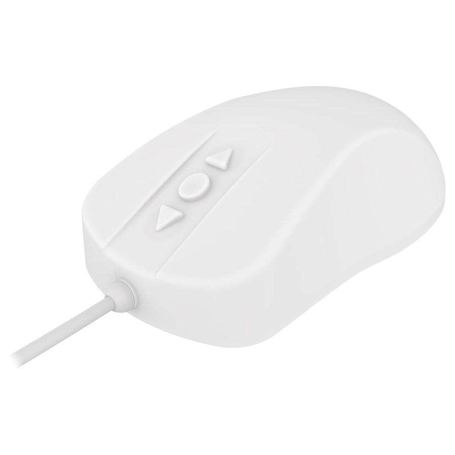 Contour Active Key AK-PMH12 - Standard Size - Mouse - Medical, Hygienic Design - Optical - 5 Buttons - Wired - USB - White