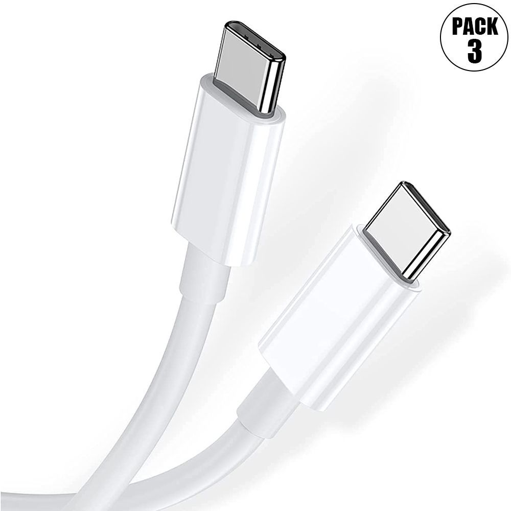 Câble USB-C E.F.Connection pour Xiaomi 13T Pro / 13T / 13 Pro / 13 - 1 Métre - Blanc - Chargement Rapide