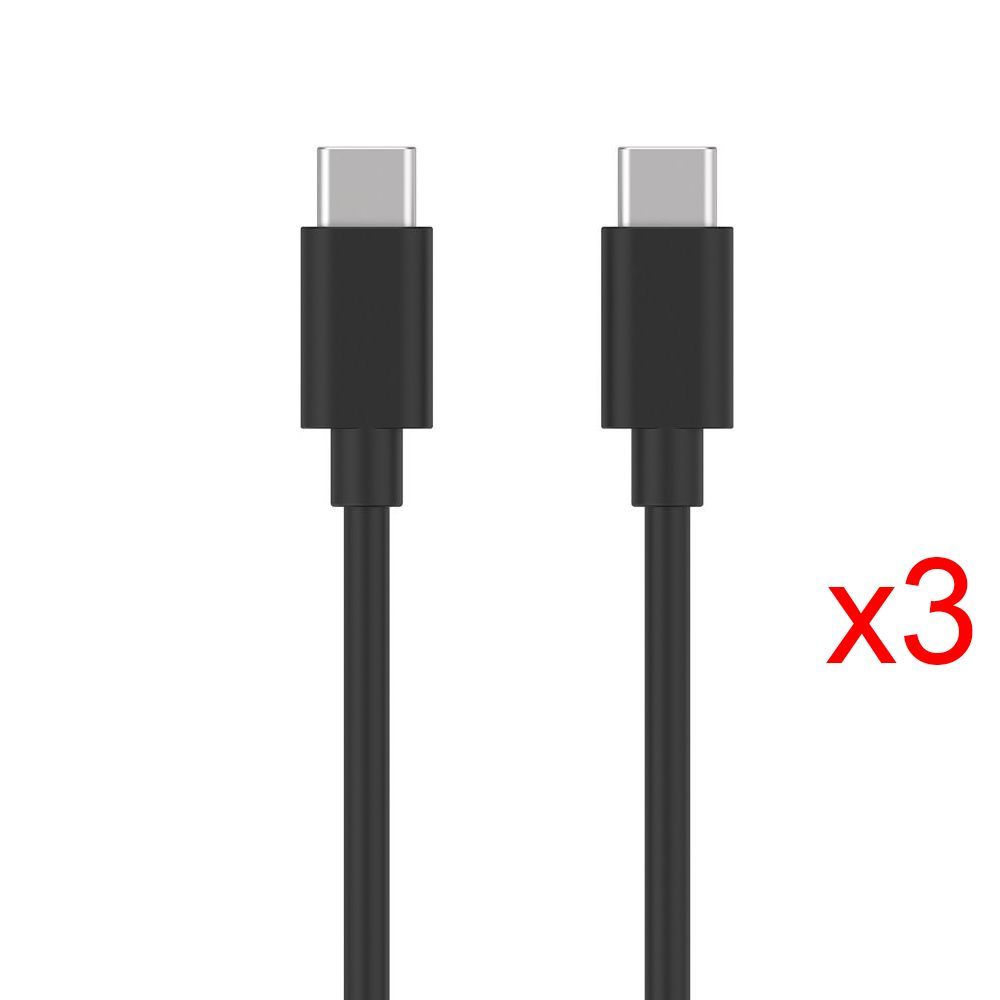 Cable USB-C a USB-C de E.F.Connection para Xiaomi 13 / 13 Pro / 13T / 13T Pro - Negro - 3 unidades de 1 metro