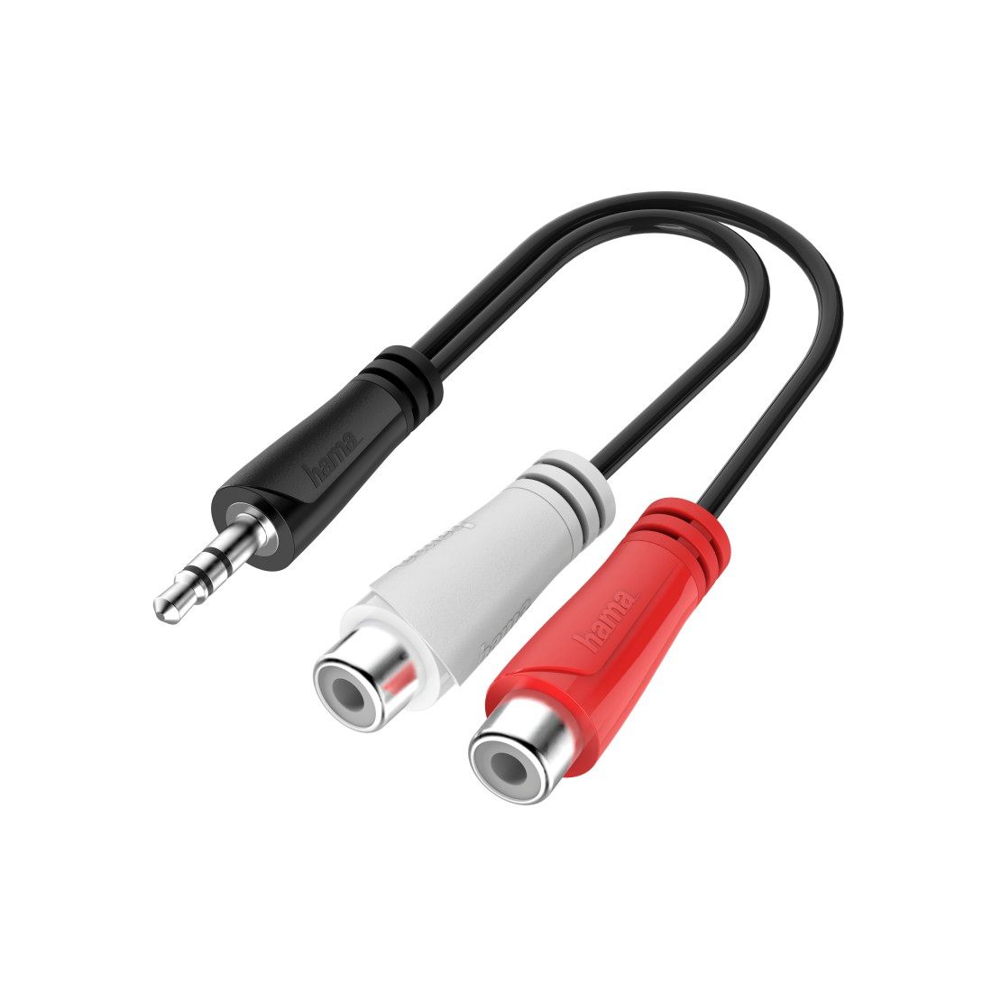 Adaptateur audio Hama, fiche jack mâle 3,5 mm - f. femelle RCA stéréo