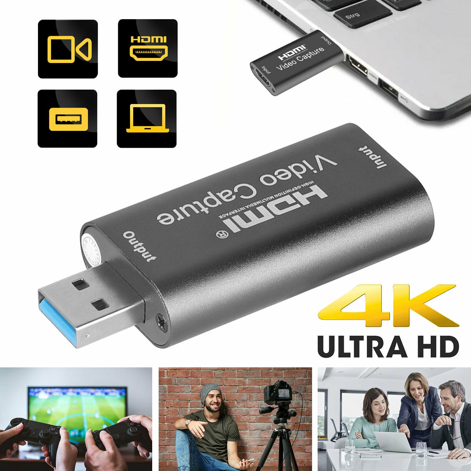 Tarjeta de captura de video Dynwave USB 3.0 1080P adaptador HDMI a USB