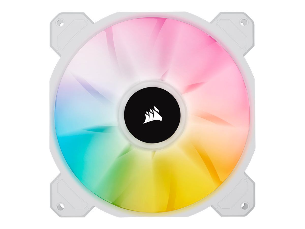 Ventilateur Corsair iCUE SP140 RGB Elite - Ventilateur de boîtier 140 mm - Blanc (pack de 2)
