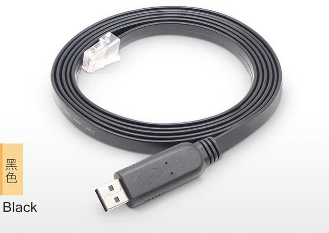 Nipseyteko Network Router Cable, 500cm Black, USB to RJ45, for ZTE Router Switch