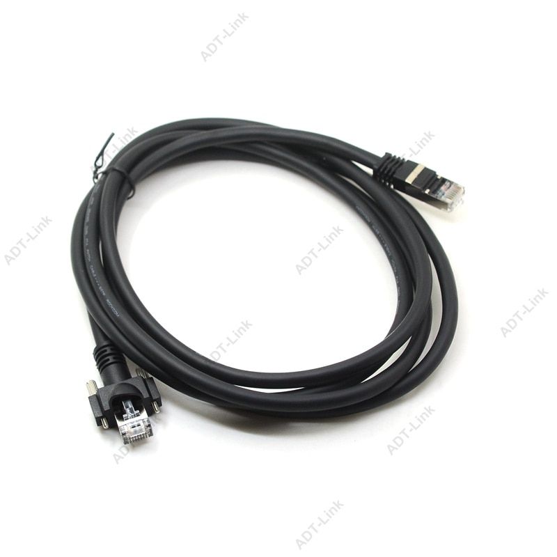 Nipseyteko 15m Gigabit Ethernet Cable with PoE, 8P8C, Locking Mounting, Industrial Digital Camera, Vision Machine, RJ45 Video Cables