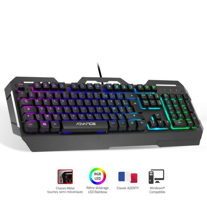 Spirit Of Gamer Metal GTA-250 Mechanical Keyboard - RGB LED Backlighting - Anti-Ghosting - N-Key Rollover