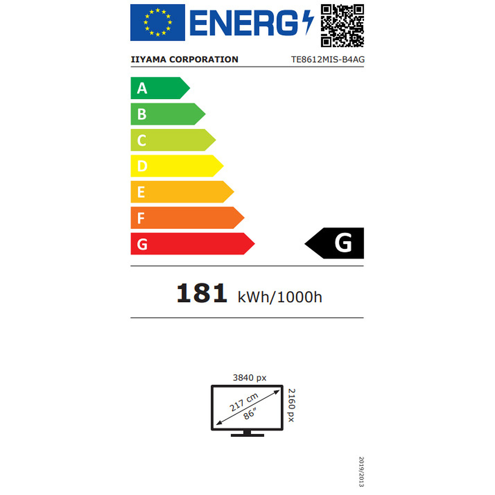 iiyama 86" LED - ProLite TE8612MIS-B4AG