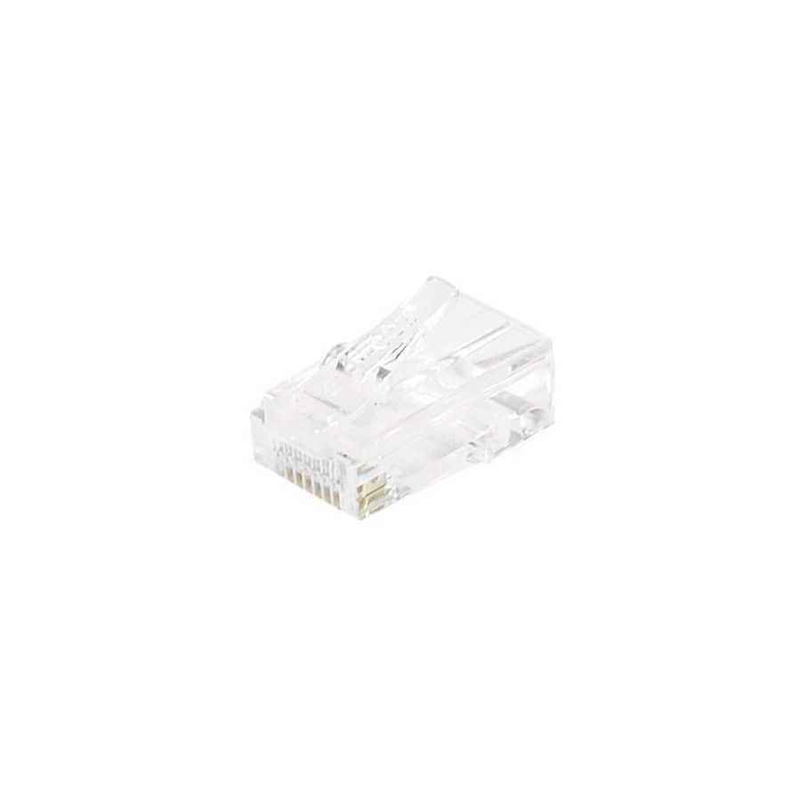 Dexlan Cat6 UTP RJ45 Connectors (10 Pack) with Integrated Wire Sleeve for Single-Strand Cables