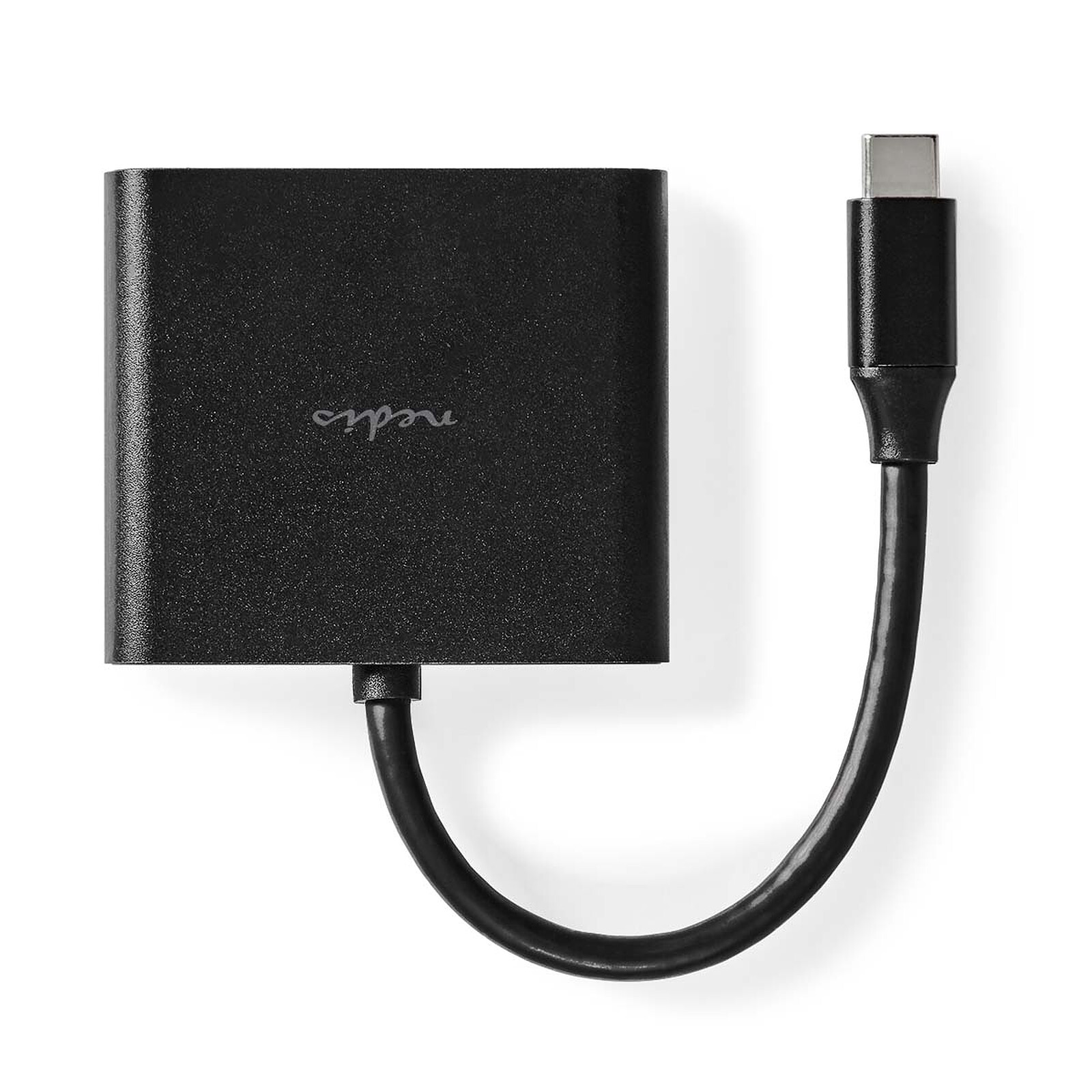 Adaptateur USB-C vers USB et HDMI Nedis - 10 cm - Noir