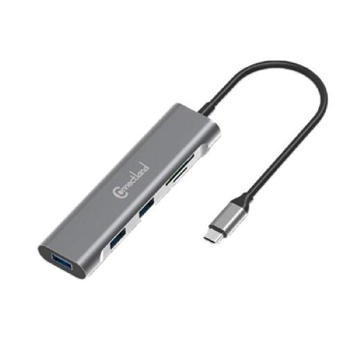 Connectland USB-C to 3x USB 3.0 + SD/TF (5 in 1) Adapter
