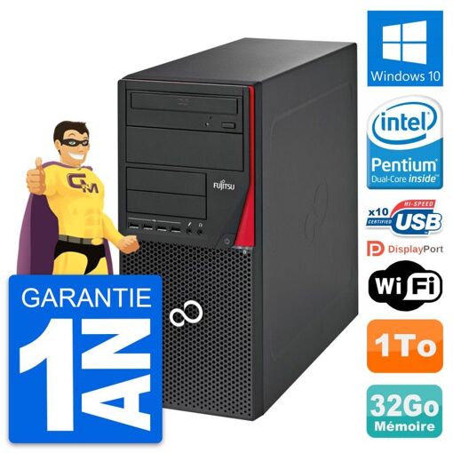Fujitsu Esprimo P720 Desktop PC - Intel Core i3-4170, 32GB RAM, 1TB HDD, Windows 10, WiFi