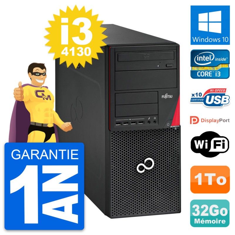 Fujitsu Esprimo P720 Intel i3-4130 3.4GHz 32GB DDR3 1TB SATA Windows 10 WiFi PC Tour