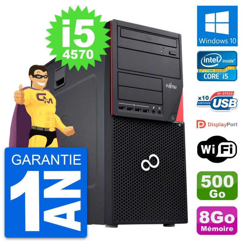 Fujitsu Esprimo P720 Desktop PC - Intel i5-4570, 8GB RAM, 500GB HDD, Windows 10, WiFi