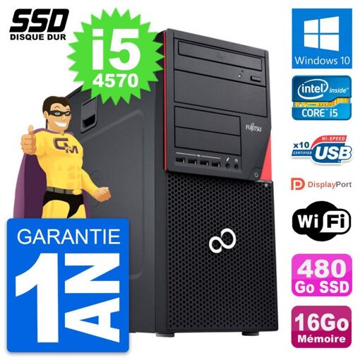 PC de escritorio Fujitsu Esprimo P720 Intel i5-4570 16GB RAM 480GB SSD Windows 10 WiFi