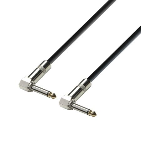 Adam Hall K3IRR0060 Mono 6.35mm Straight to Bent Jack Cable - 0.60m