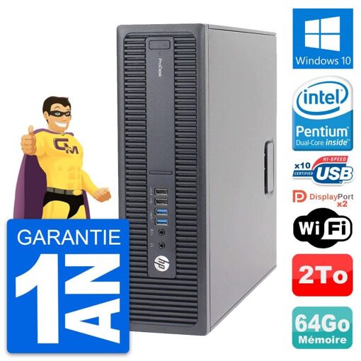 PC HP ProDesk 600 G2 SFF - Procesador Intel Core i3-7100, 4GB RAM, 500GB HDD, Windows 10