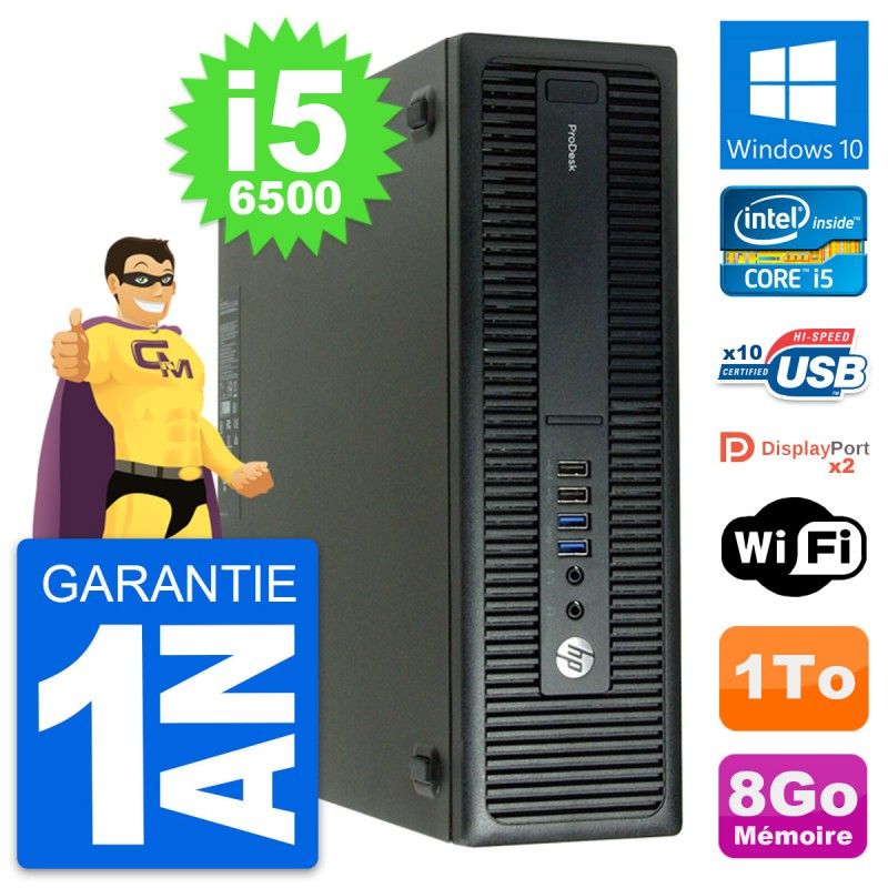 HP ProDesk 600 G2 SFF Computer - Intel Core i5, 8GB RAM, 1TB Storage, WiFi