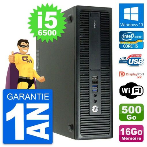 PC HP ProDesk 600 G2 SFF - Intel i5-6500, 16GB RAM, 500GB HDD, Windows 10, WiFi