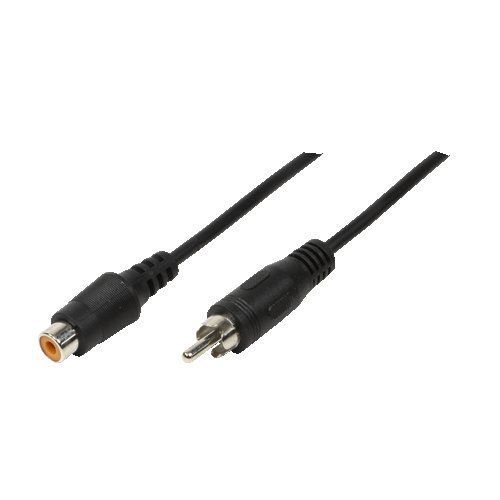 Extensor de cable de audio 2direct - 5 m, RCA hembra a macho, negro