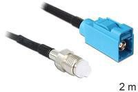 Delock FAKRA Z to FME Female Antenna Cable - 2m Black