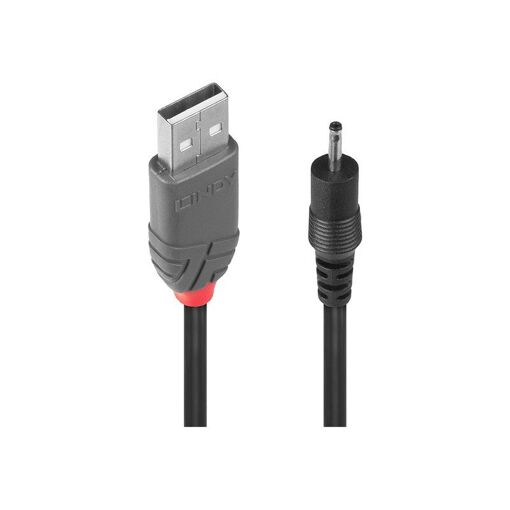 Cable de alimentación Lindy - USB a Jack DC 2,3 mm x 0,7 mm macho - 1,5 m - Negro