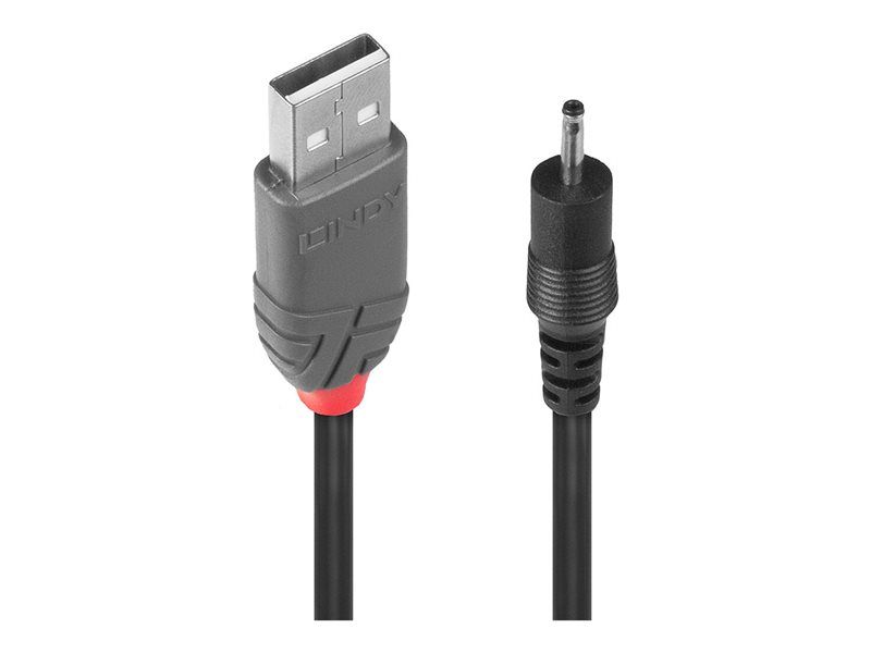 Lindy Power Cable - USB to DC Jack 2.3mm x 0.7mm Male - 1.5m - Black