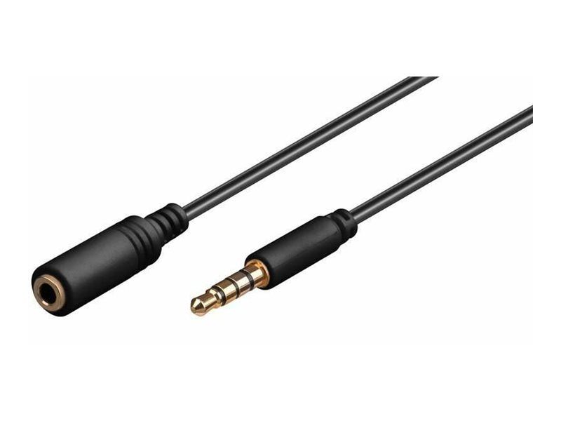 Cable de extensión de audio MicroConnect - 3,5 mm estéreo hembra a macho - 50 cm