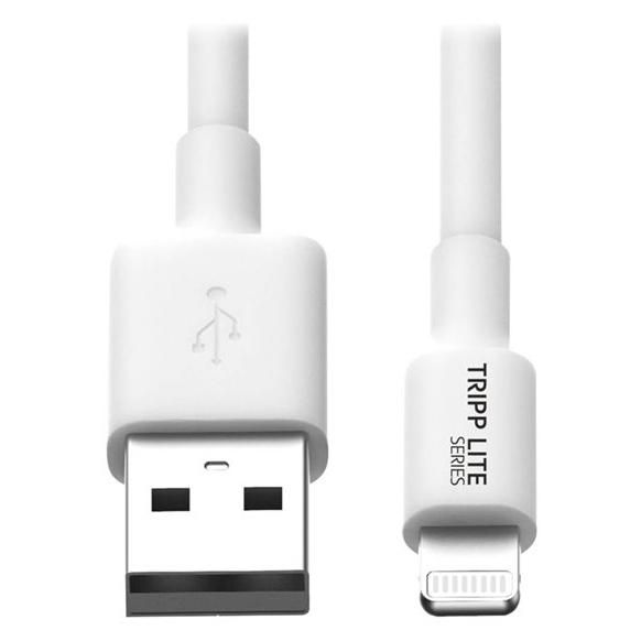 Cable Eaton Tripp Lite USB-A a Lightning, 3 pies, Blanco