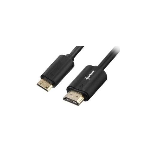 Cable HDMI con Ethernet de Sharkoon - 1 m, blindado, negro, compatible 4K