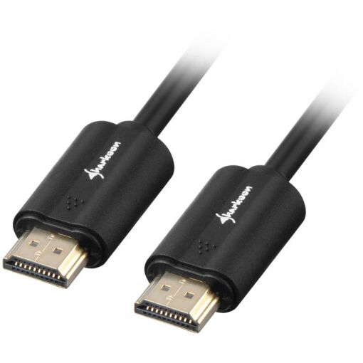 Sharkoon HDMI Cable with Ethernet - 10m, Shielded, Black, 4K Support