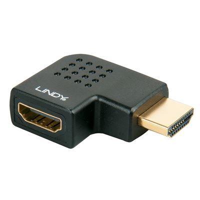 Lindy 90° Left Angle HDMI Adapter - Blinded, Supports 4K