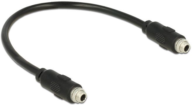 Delock Audio Adapter - 3.5mm Stereo Female to Female - 25cm - Black