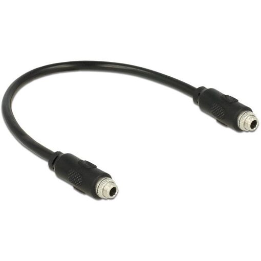 Adaptateur audio Delock - 3,5 mm stéréo femelle à femelle - 25 cm - Noir