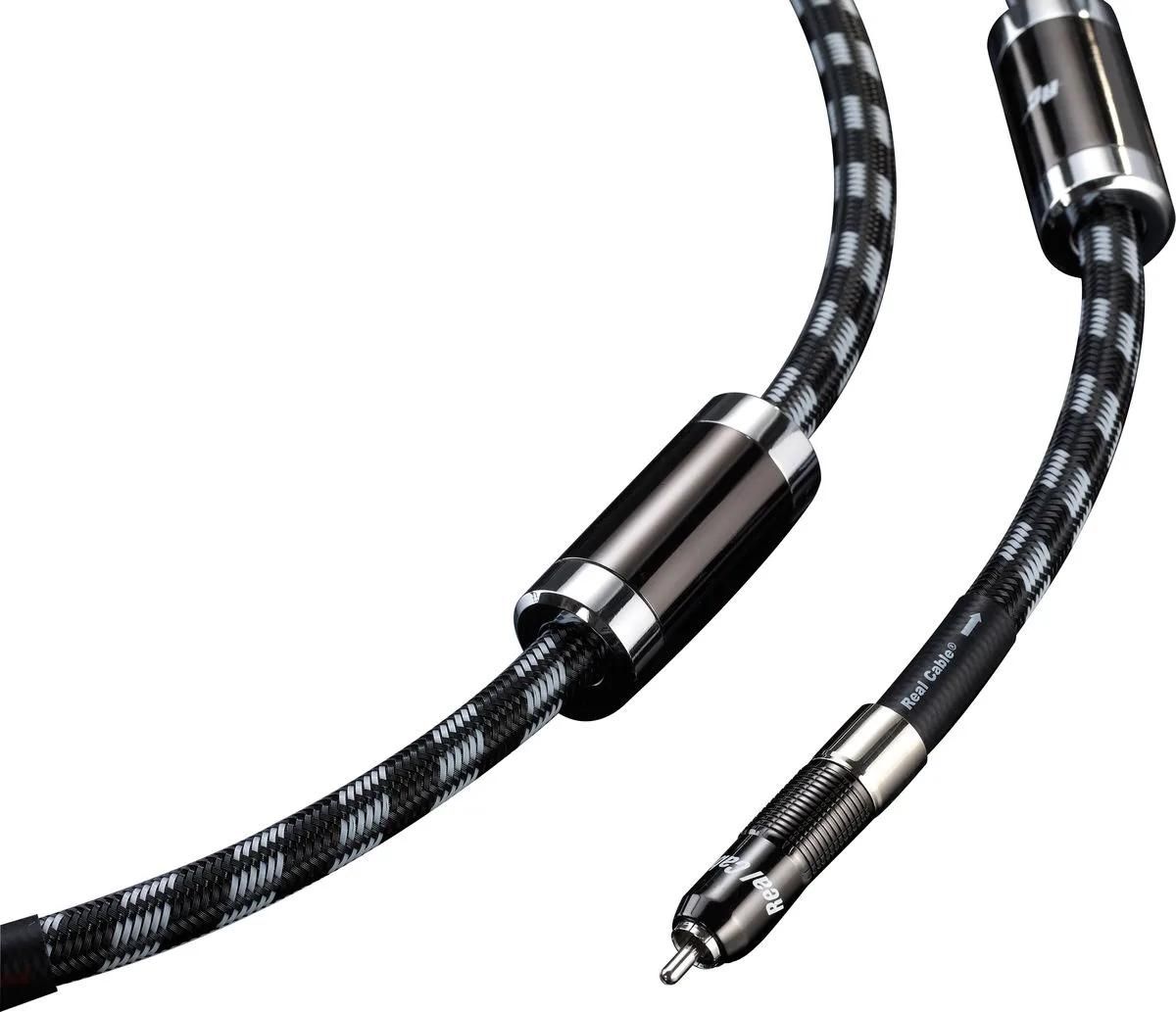 Real Cable REFLEX - Câble de subwoofer 5 m à 4 conducteurs blindé (RCA vers RCA)
