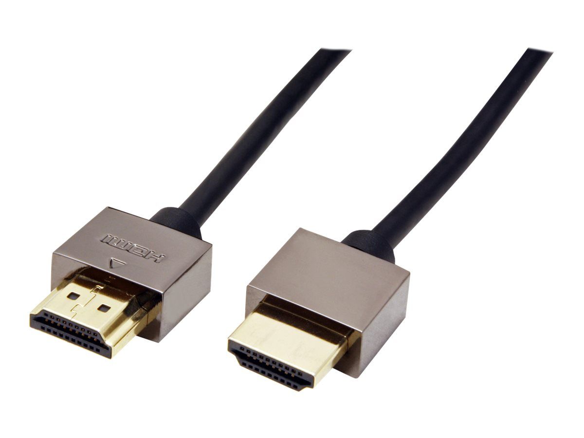 Cable HDMI de Alta Velocidad Secomp con Ethernet - 2 m, Blindado, Negro