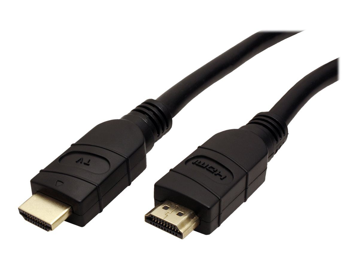 Secomp 20ft HDMI with Ethernet Cable - Shielded Black Cable Supporting 4K